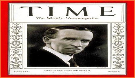 TIME Magazine Cover: Governor General John Buchan - Oct. 21, 1935 - Canada - World War II
