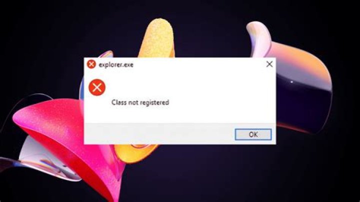 Why does it say Class not registered when I try to open settings?